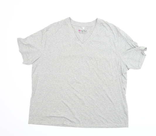 Front view of Love My Basic women’s grey basic t-shirt, size XL