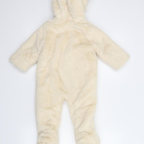 Fred & Flo Girls Ivory   Babygrow One-Piece Size 9-12 Months  - Teddy bear baby grow