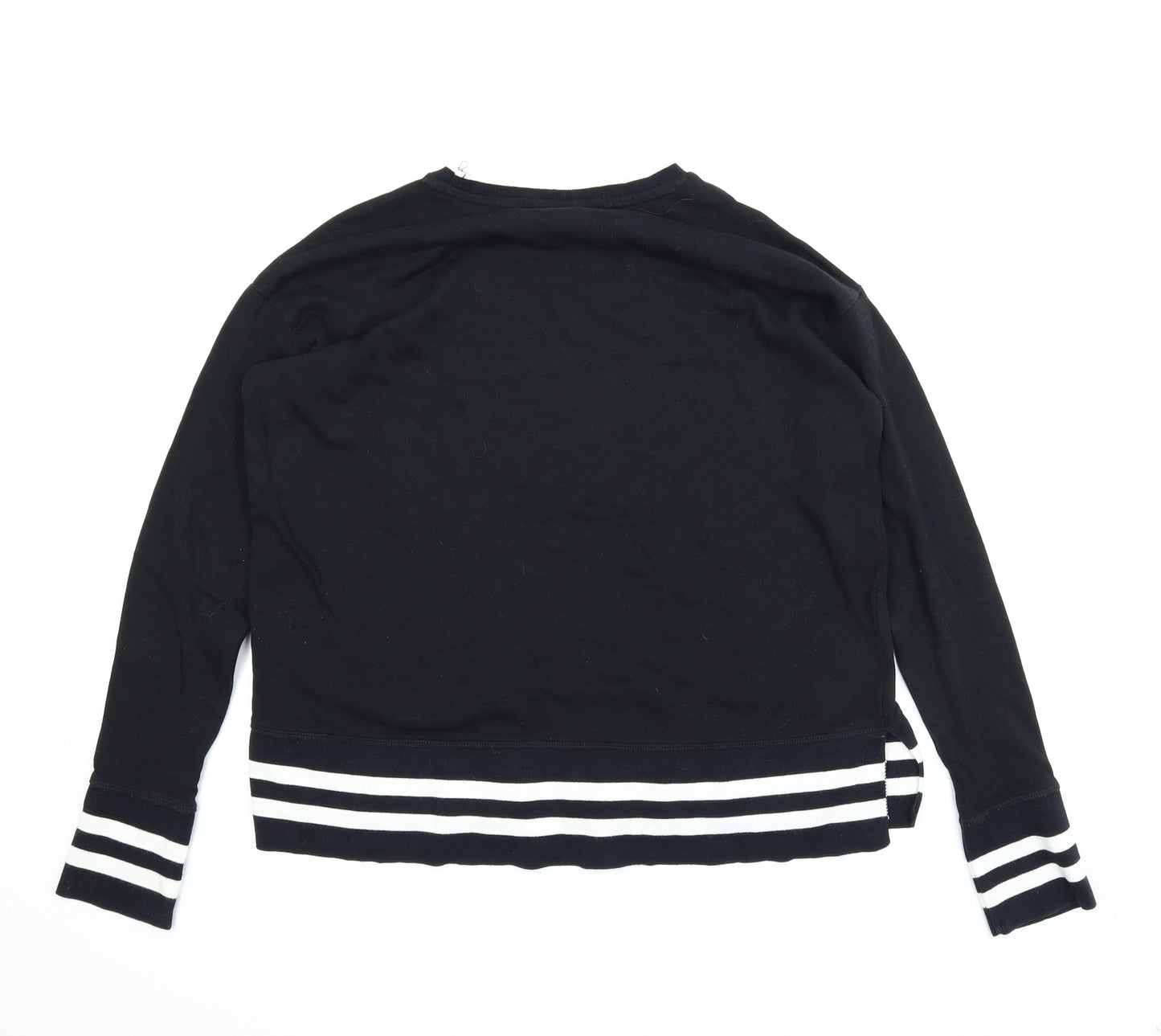 H&M Womens Black Striped  Pullover Jumper Size S