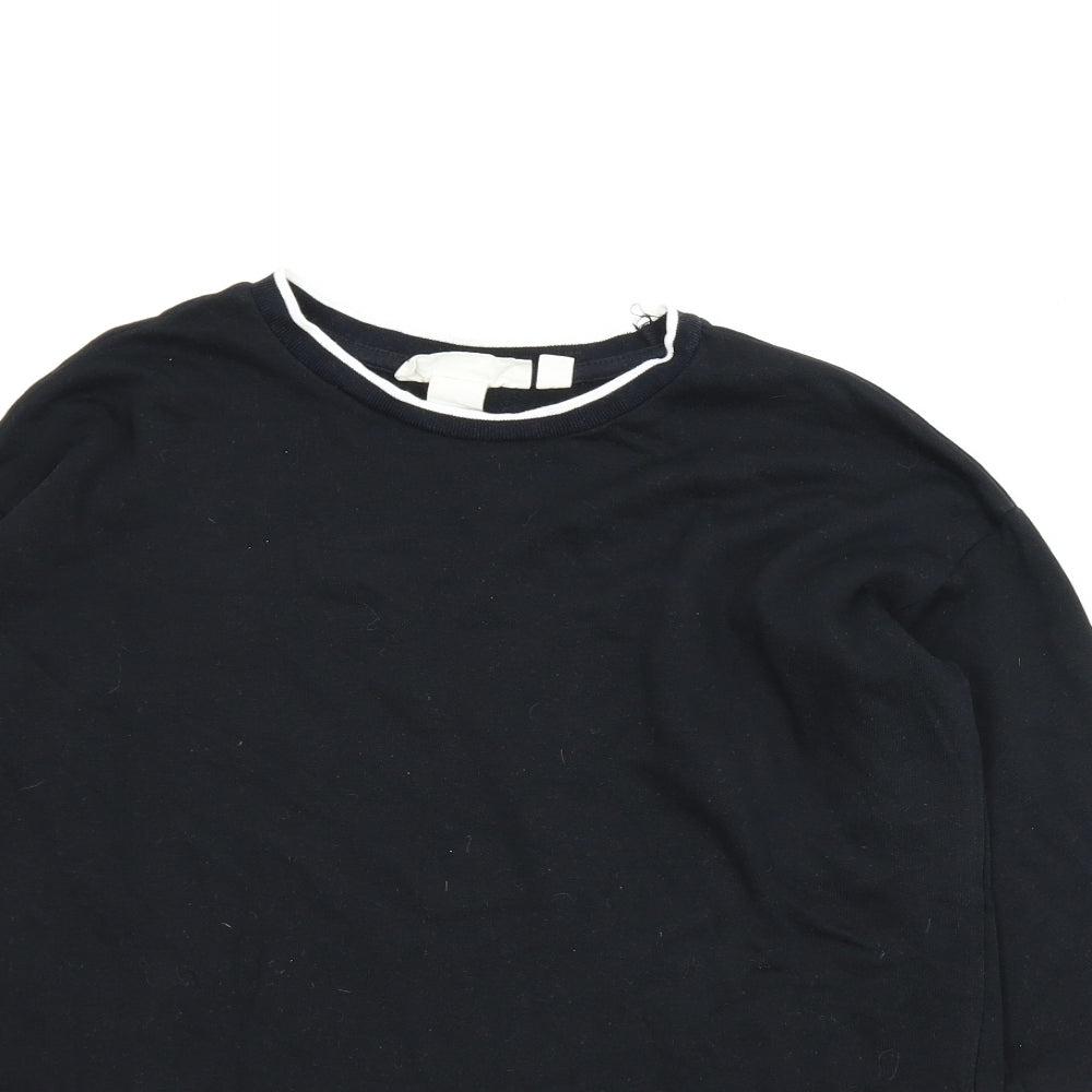 H&M Womens Black Striped  Pullover Jumper Size S