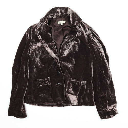 Debenhams Womens Brown  Velvet Jacket  Size 12