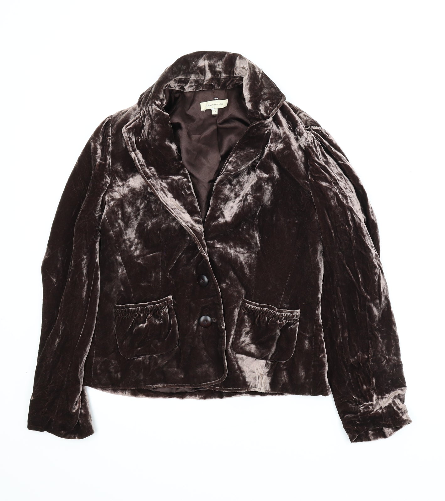 Debenhams Womens Brown  Velvet Jacket  Size 12