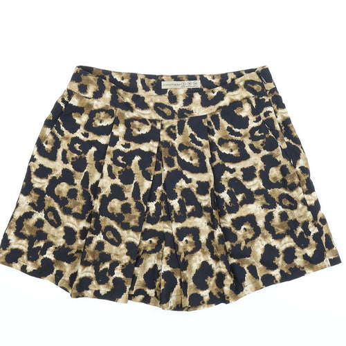 Atmosphere Womens Beige Animal Print  Culotte Shorts Size 8