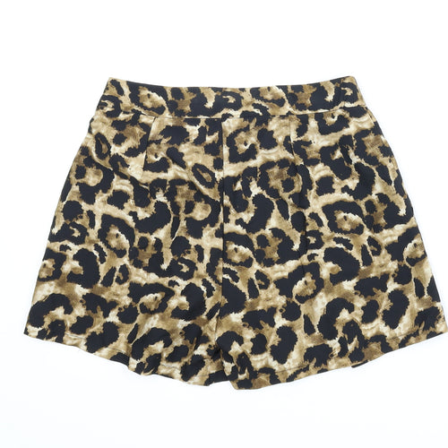 Atmosphere Womens Beige Animal Print  Culotte Shorts Size 8