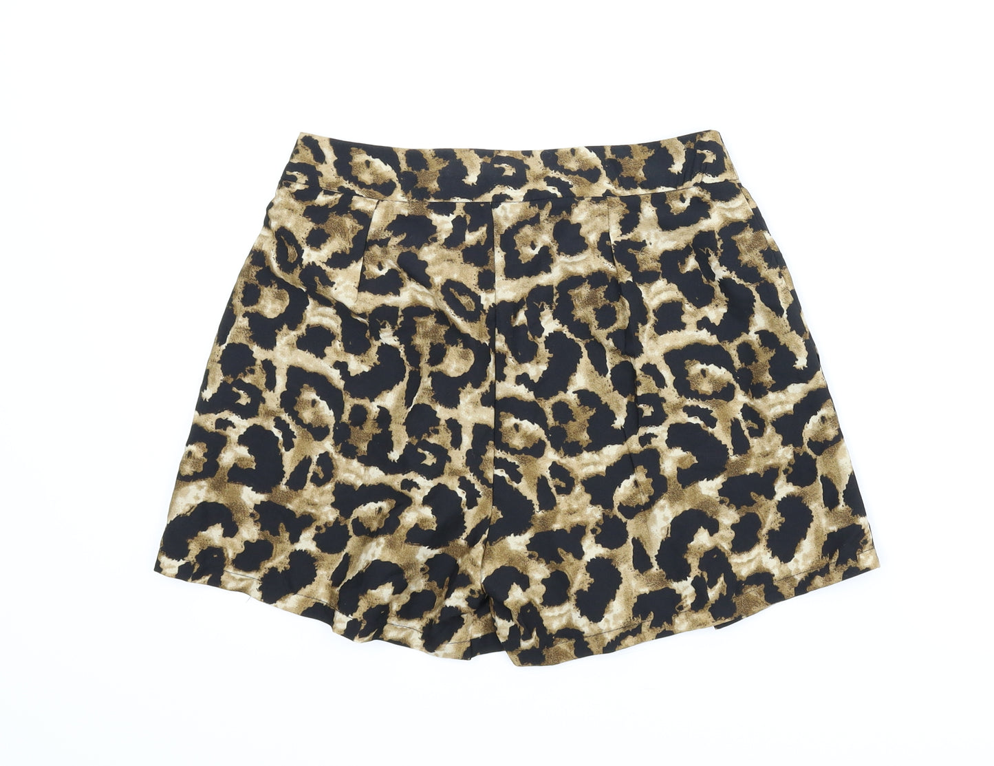 Atmosphere Womens Beige Animal Print  Culotte Shorts Size 8