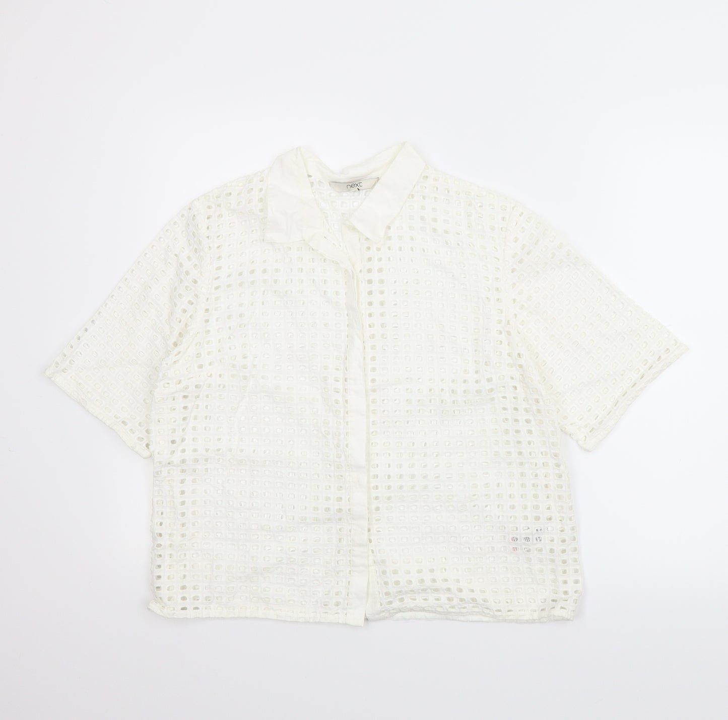 NEXT Womens White   Basic Button-Up Size 14