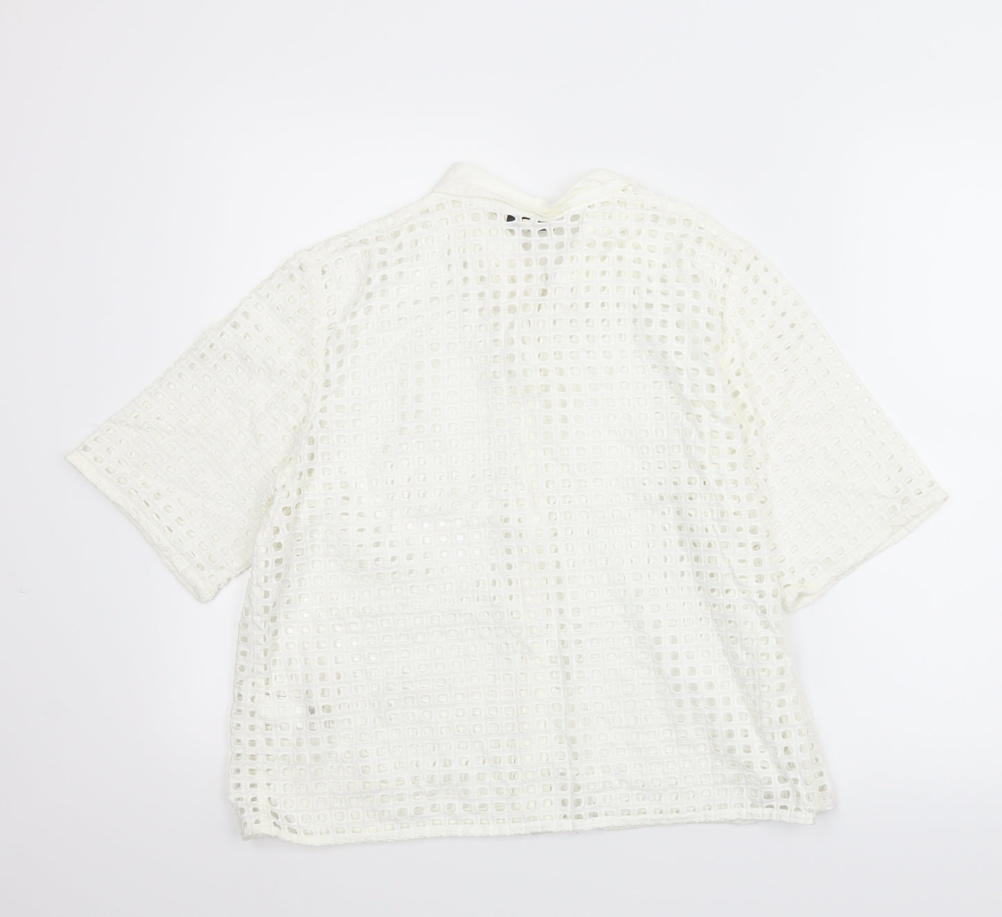NEXT Womens White   Basic Button-Up Size 14
