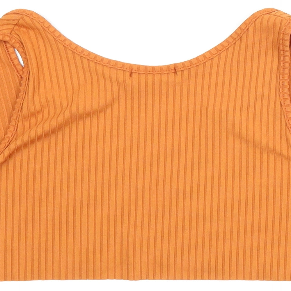 PRETTYLITTLETHING Womens Orange   Cropped Tank Size 6
