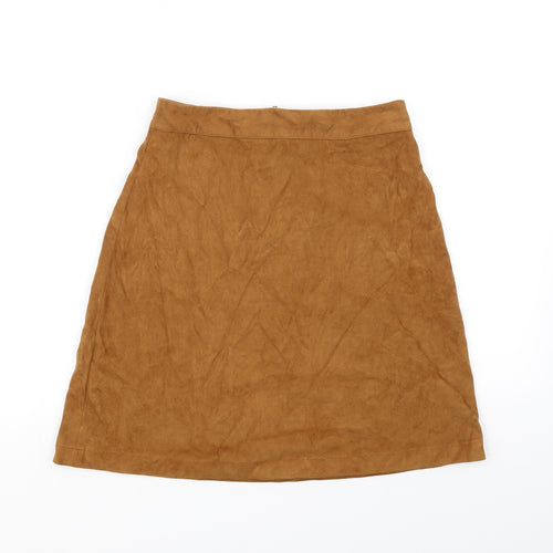 Woolworths Womens Orange   Flare Skirt Size 10  - zip
