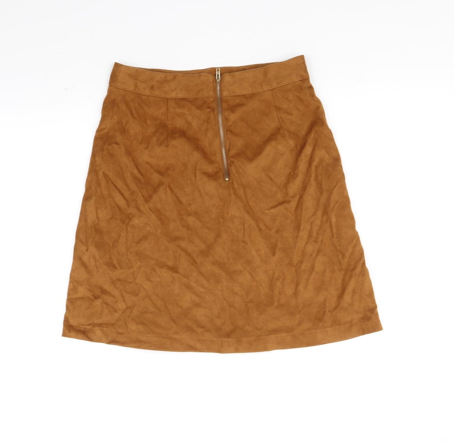 Woolworths Womens Orange   Flare Skirt Size 10  - zip