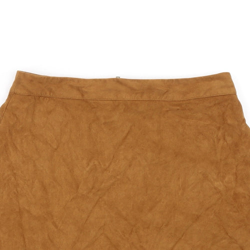 Woolworths Womens Orange   Flare Skirt Size 10  - zip