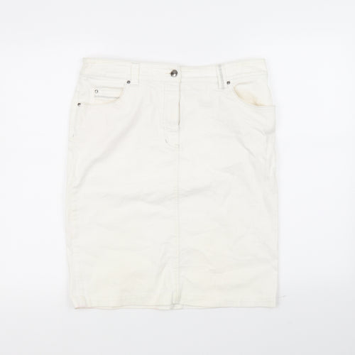 Olsen Womens White   Flare Skirt Size 14