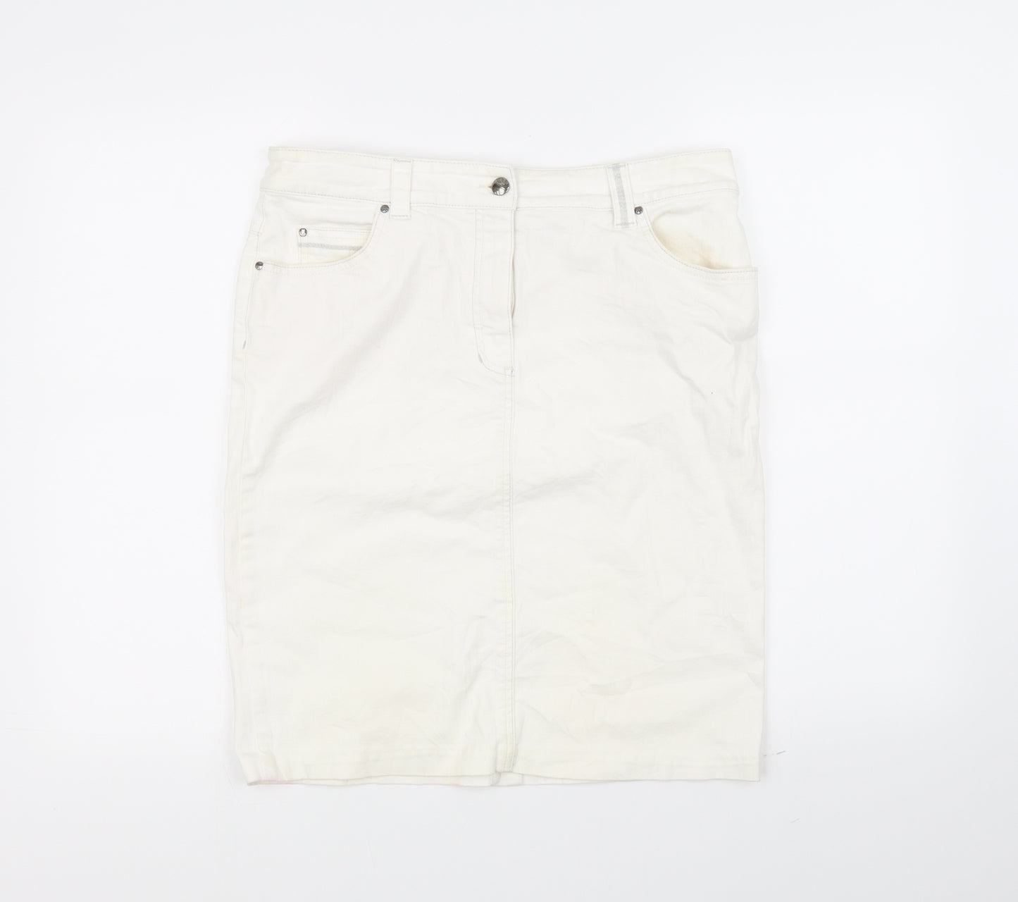 Olsen Womens White   Flare Skirt Size 14