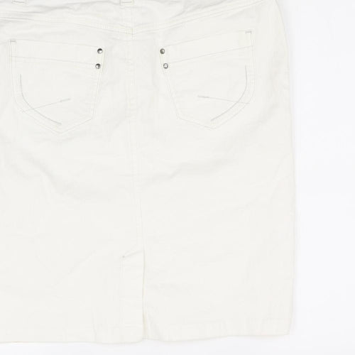Olsen Womens White   Flare Skirt Size 14