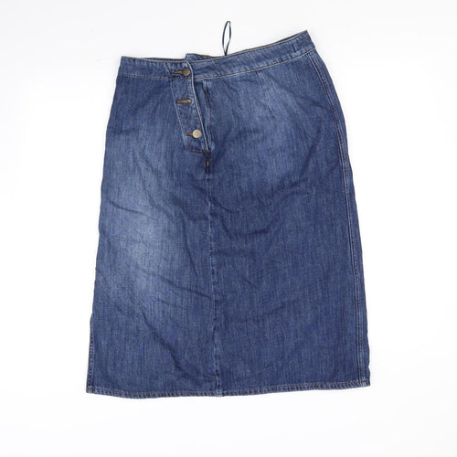 Per Una Womens Blue   Flare Skirt Size 12