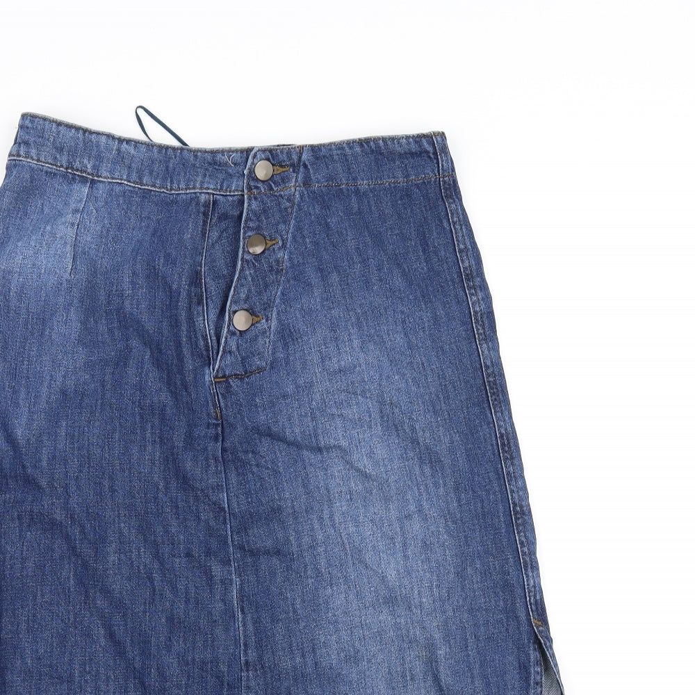 Per Una Womens Blue   Flare Skirt Size 12