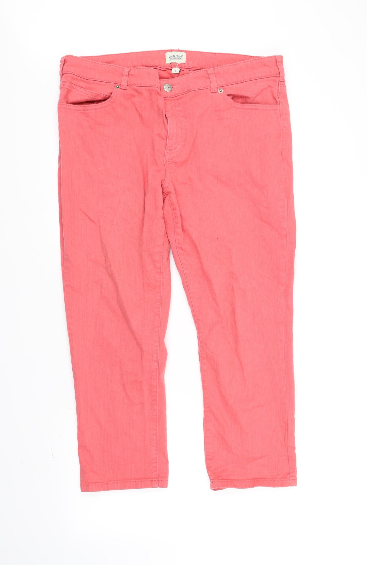 White Stuff Womens Orange   Straight Jeans Size 14 L26 in