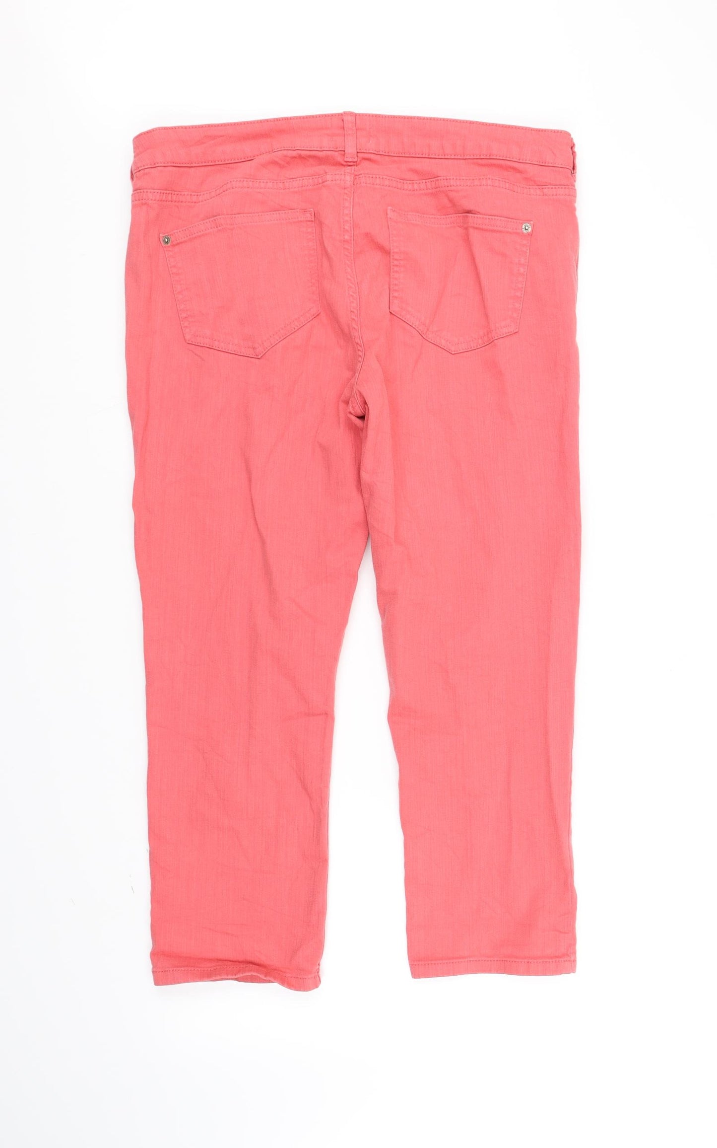 White Stuff Womens Orange   Straight Jeans Size 14 L26 in