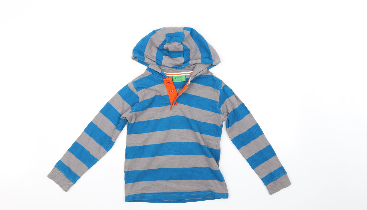 moutain warehouse Boys Blue Striped  Pullover Jumper Size 7-8 Years