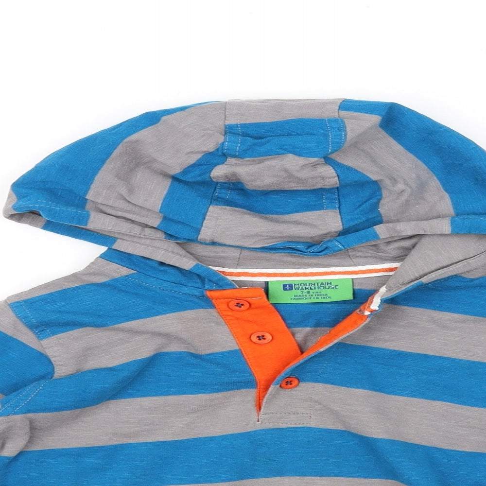moutain warehouse Boys Blue Striped  Pullover Jumper Size 7-8 Years
