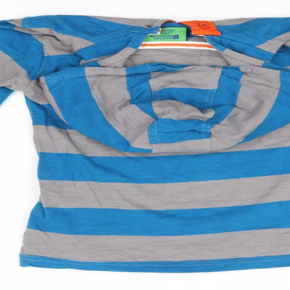 moutain warehouse Boys Blue Striped  Pullover Jumper Size 7-8 Years