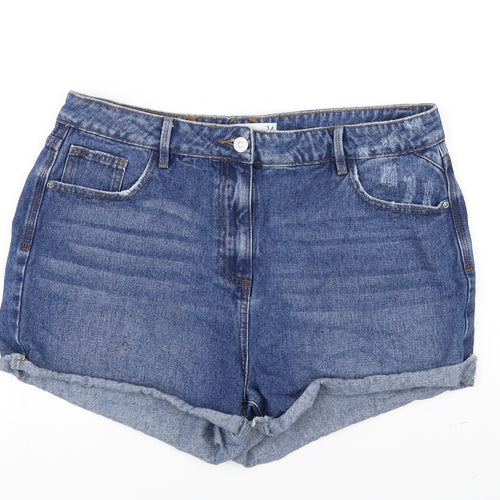 NEXT Womens Blue   Cut-Off Shorts Size 14