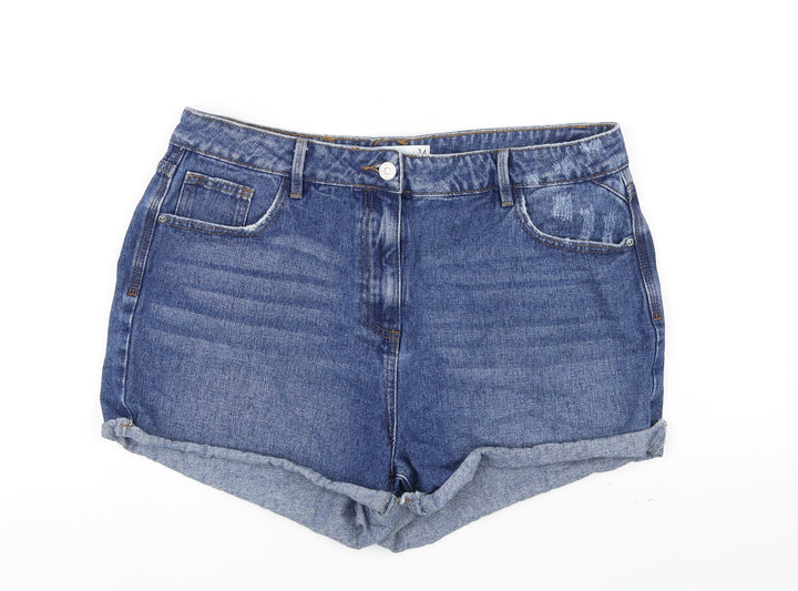 NEXT Womens Blue Cut-Off Shorts Size 14