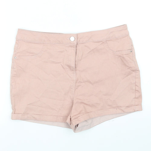/ Denim Womens Beige   Cut-Off Shorts Size 16