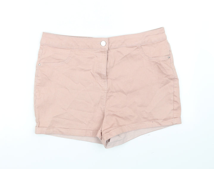 / Denim Womens Beige Cut-Off Shorts Size 16