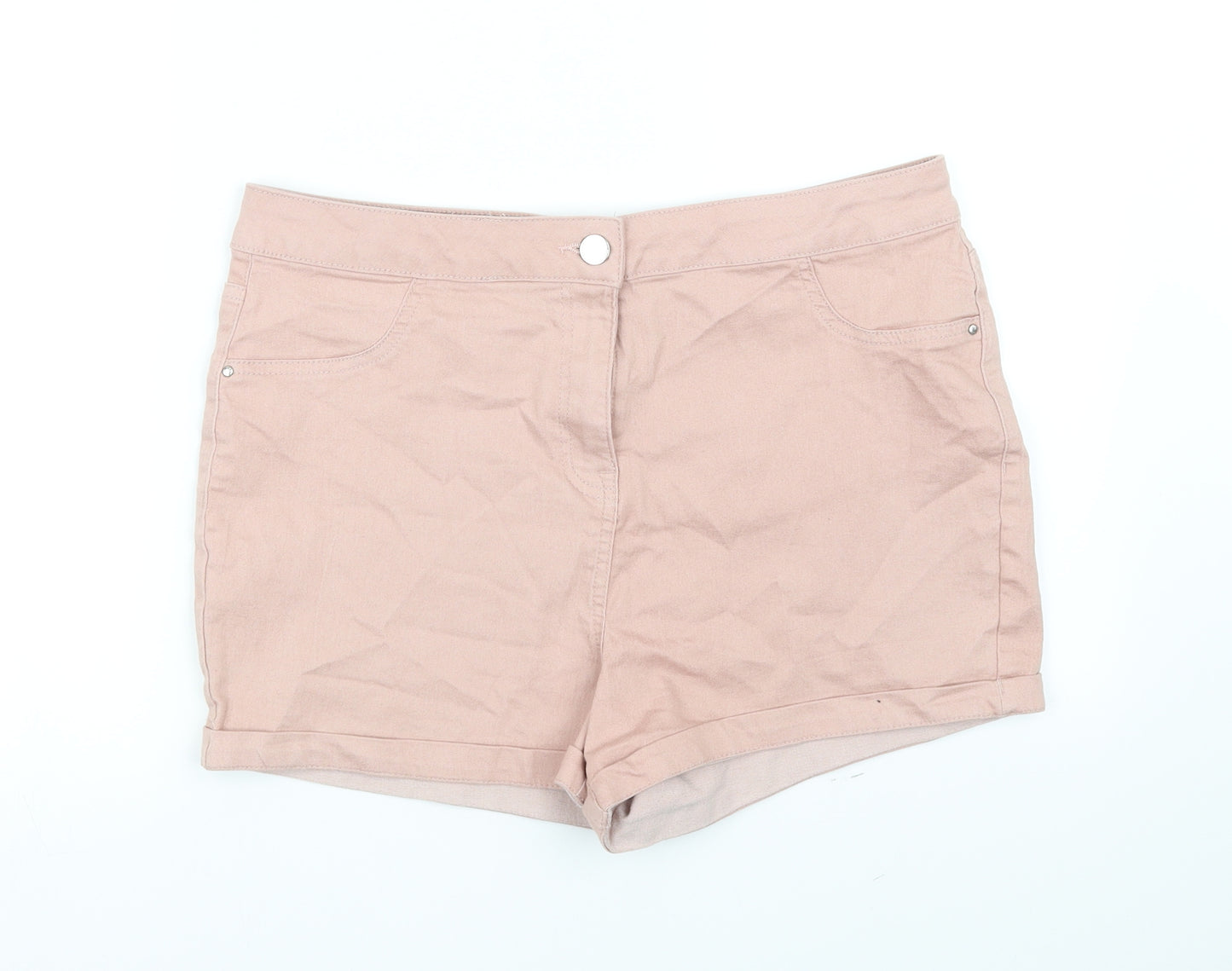 / Denim Womens Beige   Cut-Off Shorts Size 16