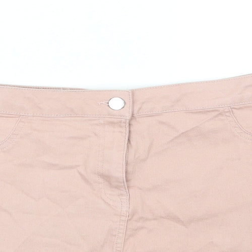 / Denim Womens Beige   Cut-Off Shorts Size 16
