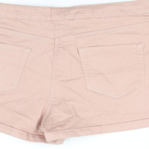 / Denim Womens Beige   Cut-Off Shorts Size 16
