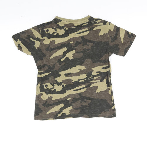 NEXT Boys Green Geometric  Basic T-Shirt Size 7 Years