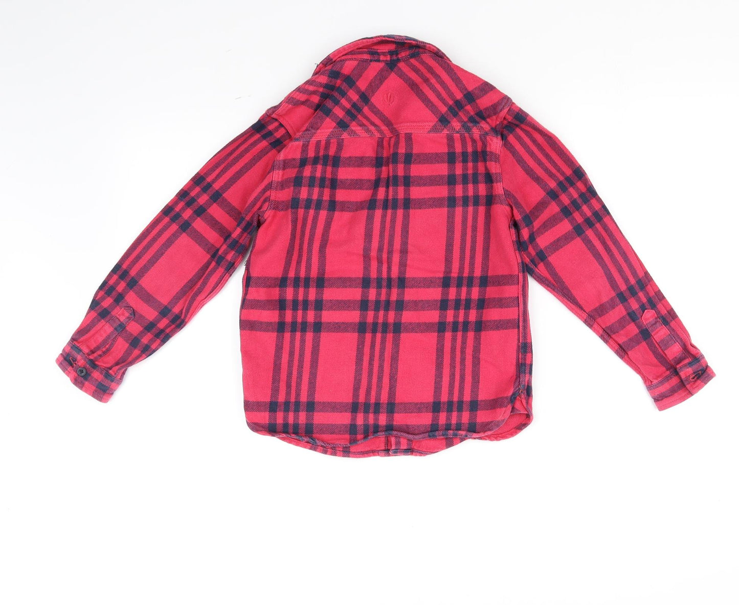 Fat Face Girls Pink Check  Basic Button-Up Size 6-7 Years
