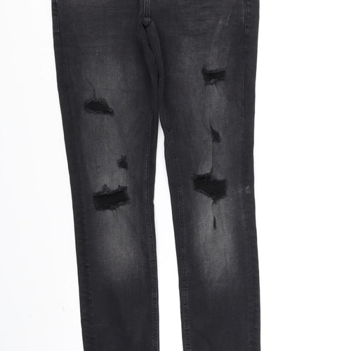 Primark Womens Black   Straight Jeans Size M L32 in