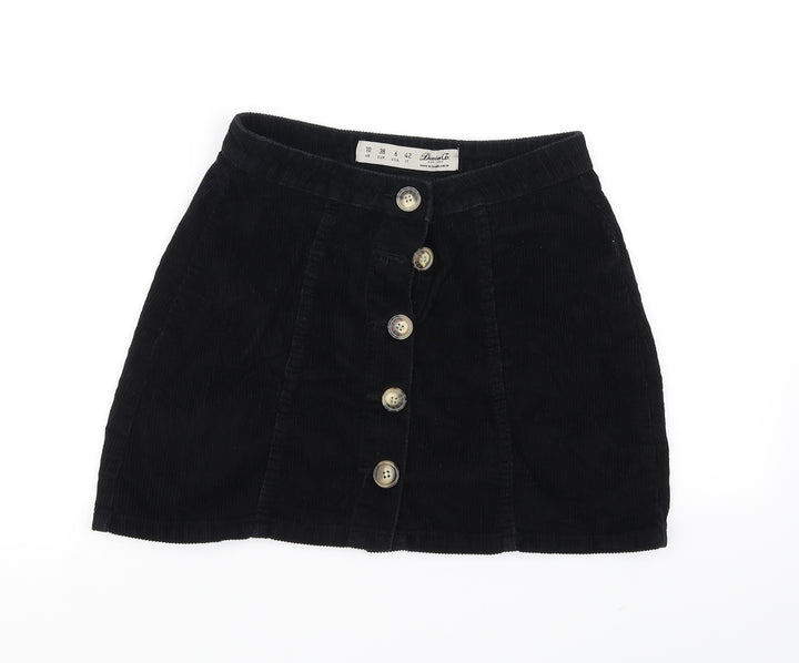 deniem & co Womens Black Flare Skirt Size 10