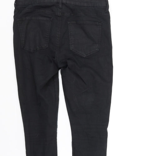 Topshop Womens Black   Straight Jeans Size M L30 in