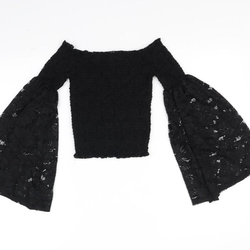River Island Womens Black   Basic T-Shirt Size 8