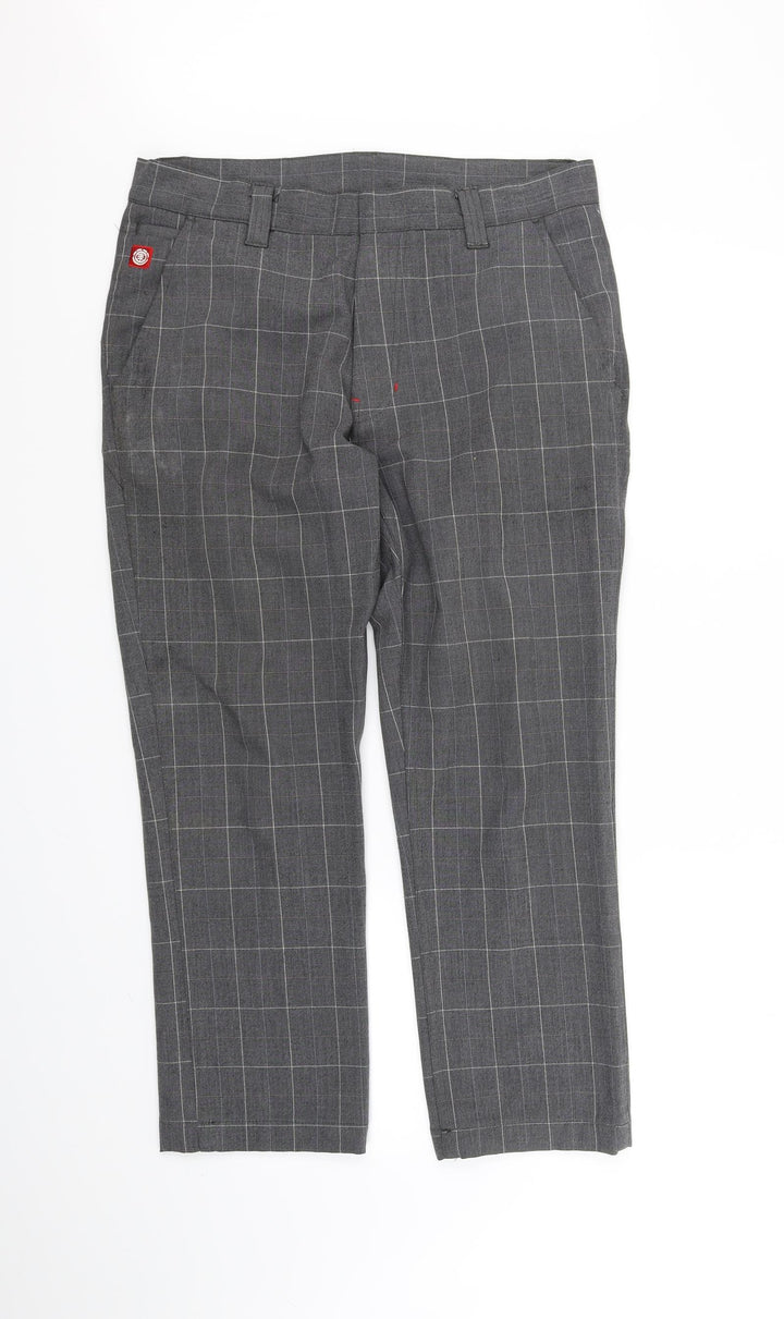 Element Womens Grey Check Trousers Size 34 in L27 in
