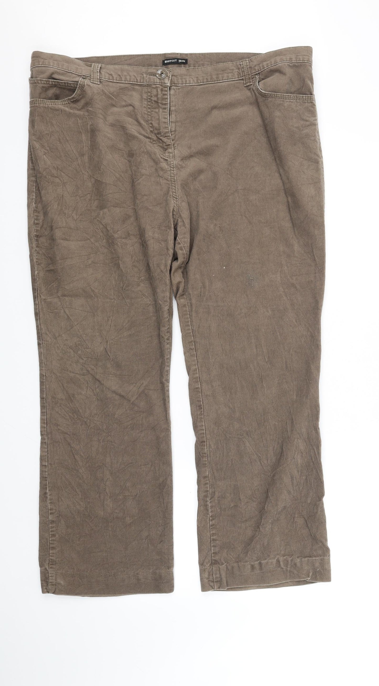 Marks and Spencer Womens Brown   Trousers  Size 20 L30 in
