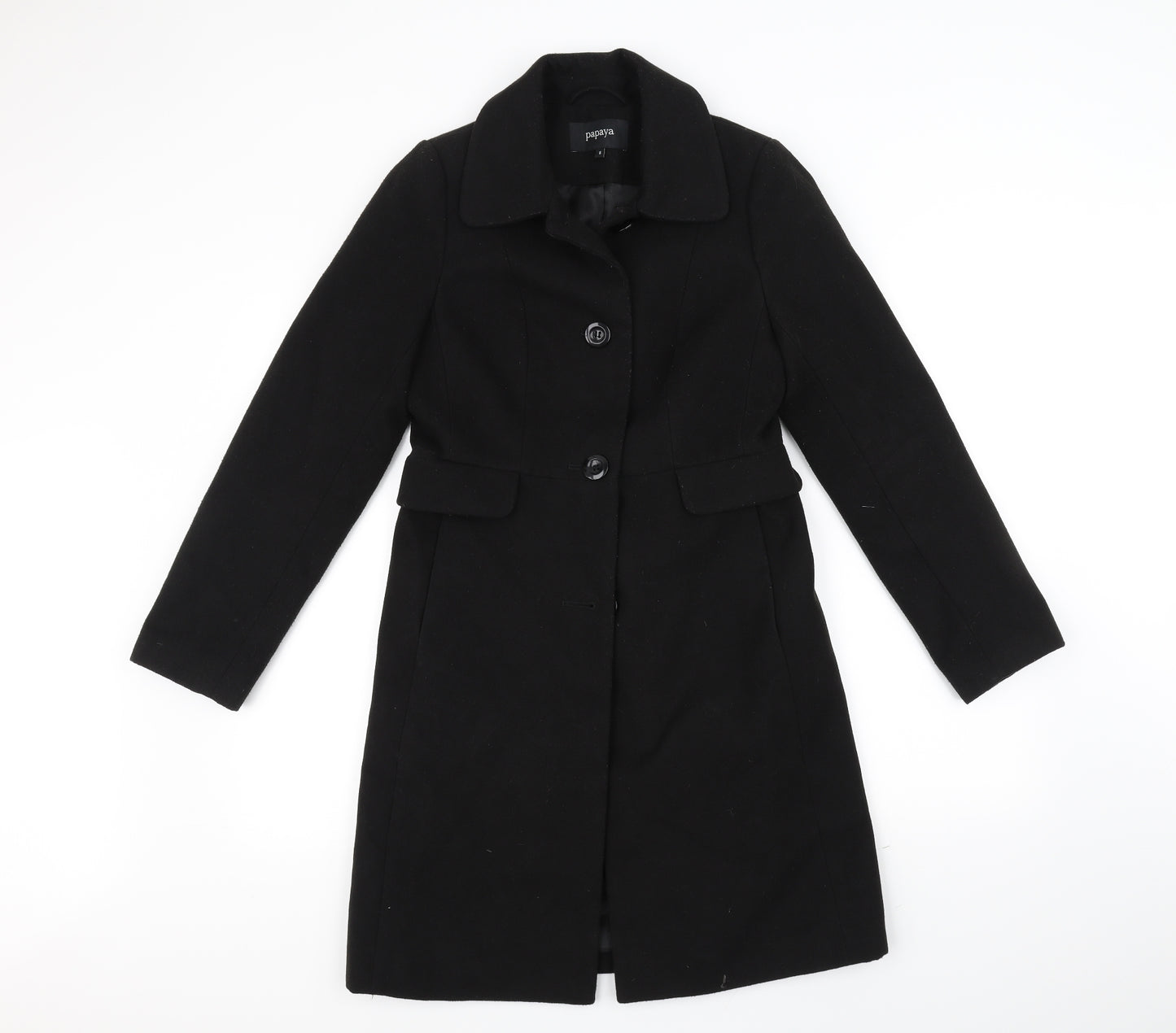 Papaya Womens Black   Jacket Coat Size 8