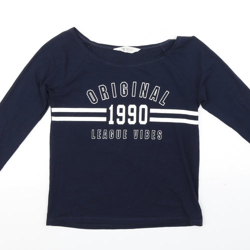 H&M Girls Blue   Basic T-Shirt Size 13-14 Years