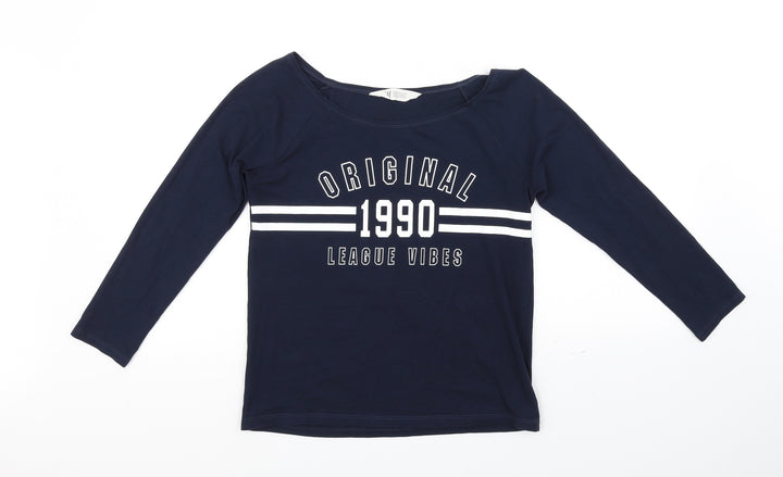 H&M Girls Blue   Basic T-Shirt Size 13-14 Years