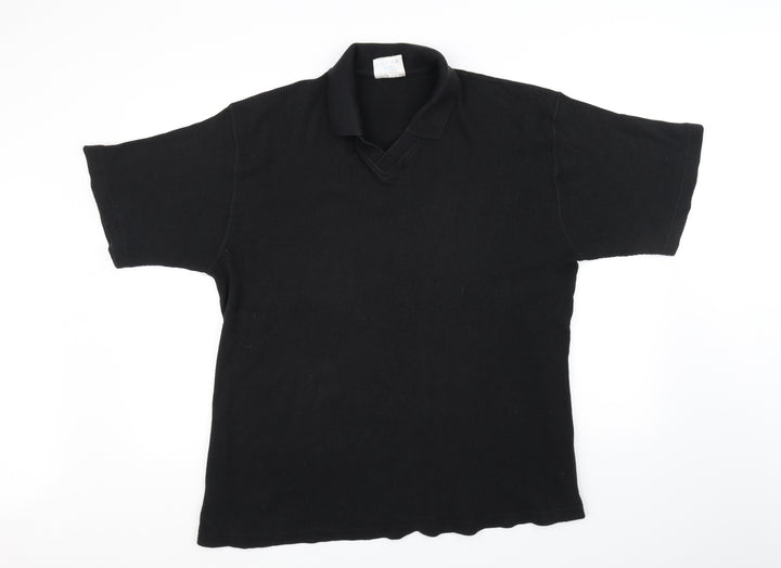 Deuce Womens Black   Basic Polo Size XL
