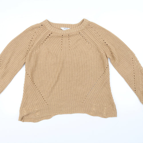Dorothy Perkins Womens Beige   Pullover Jumper Size 10
