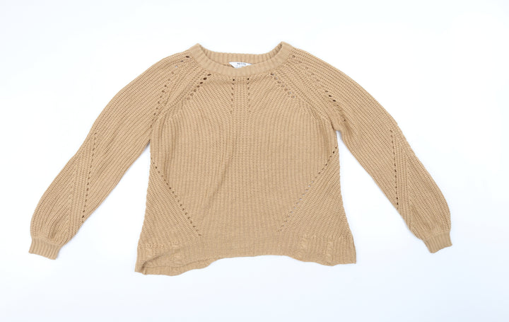 Dorothy Perkins Womens Beige   Pullover Jumper Size 10
