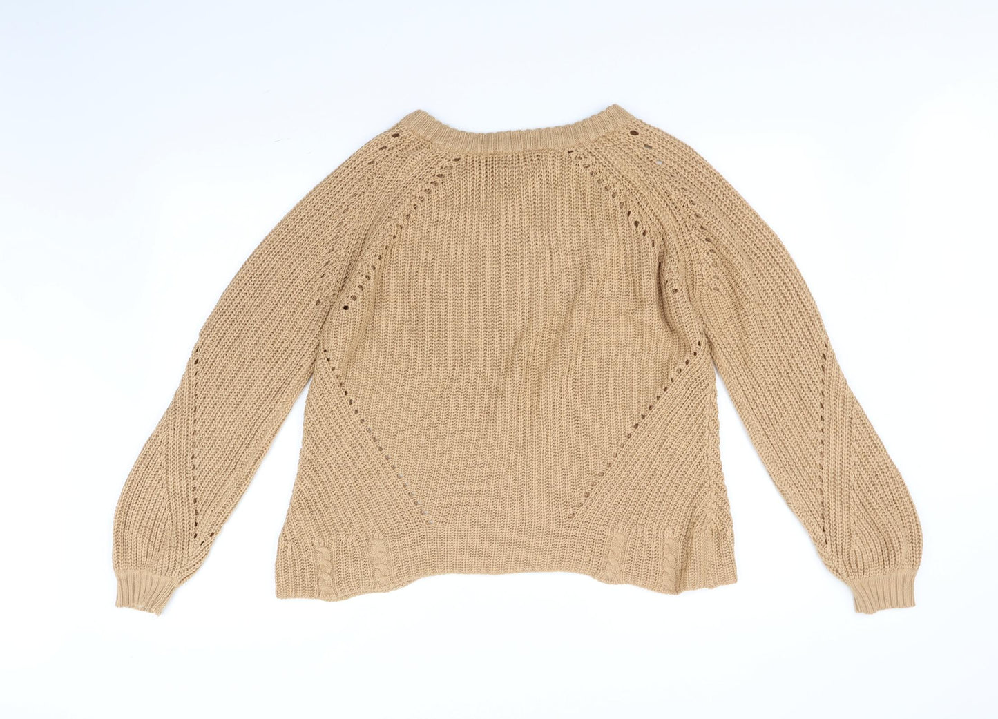 Dorothy Perkins Womens Beige   Pullover Jumper Size 10