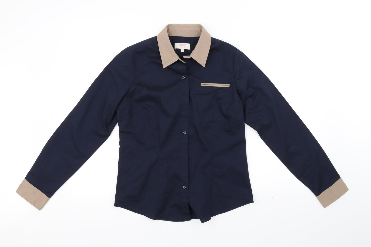 NEXT Womens Blue   Basic Button-Up Size 8