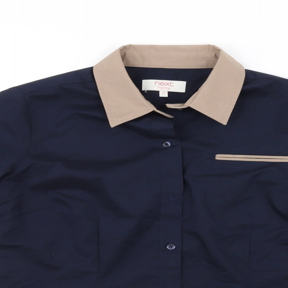 NEXT Womens Blue   Basic Button-Up Size 8