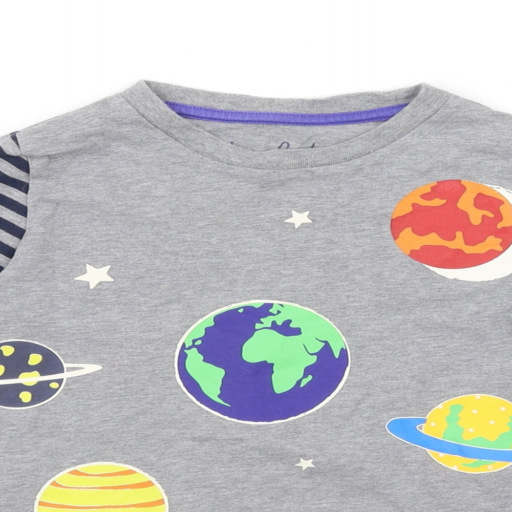Mini Boden Girls Grey   Basic T-Shirt Size 6-7 Years  - planet
